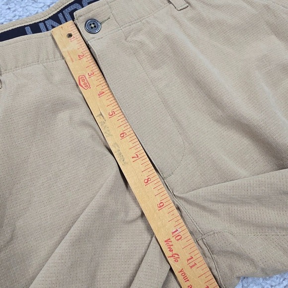 Under Armour Pants Men 36 Brown Loose Heat Gear Lightweight Unhemmed Office Golf - Picture 11 of 14